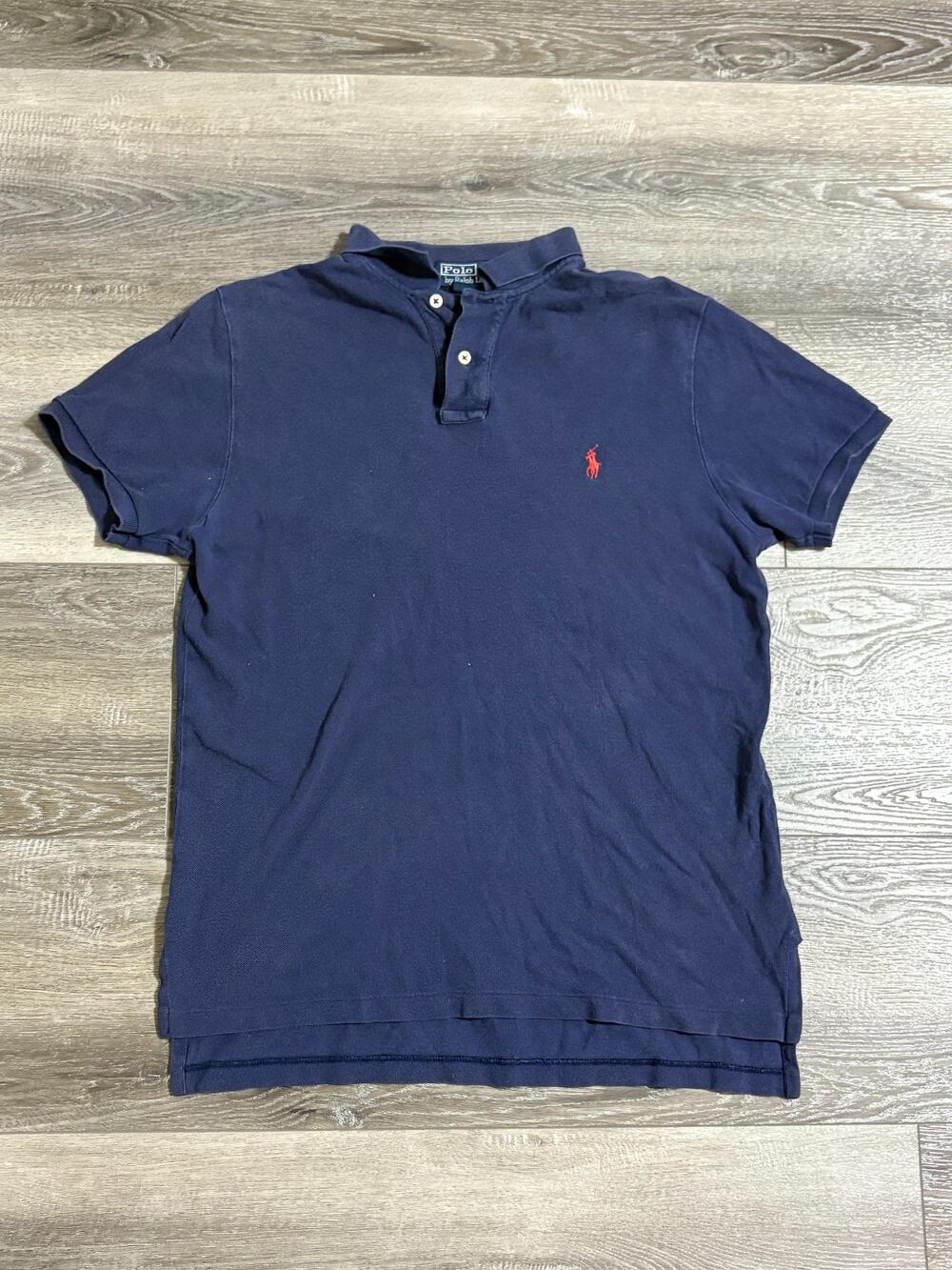 Vintage 90s Polo Ralph Lauren Blue Polo Shirt Retro Preppy Y2K - Men’s Medium